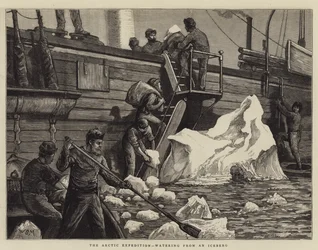 The Arctic Expedition, Watering from an Iceberg